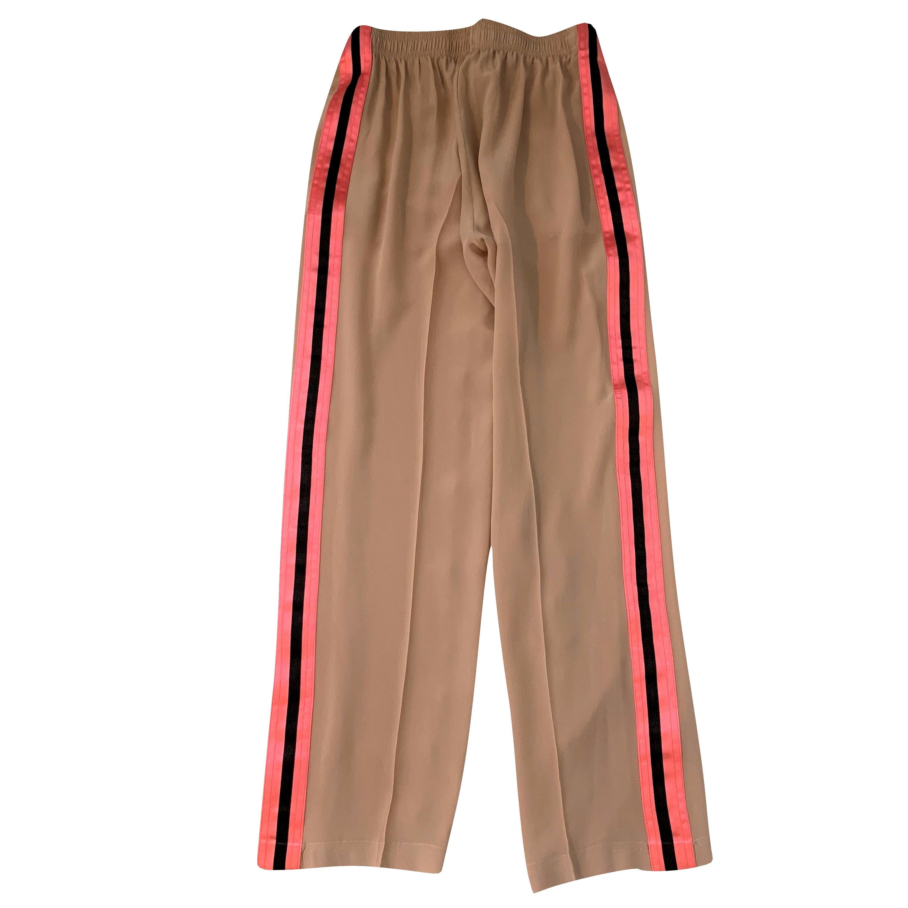New Tom Ford For Gucci 2004 Final Collection Silk Runway Pants IT 40  (S) For Sale 2