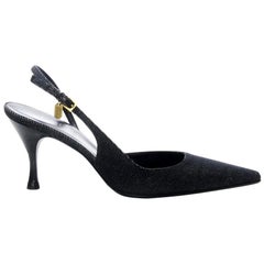 Tom Ford pour Gucci Cruise 2003 - Escarpins noirs à talons arrière, taille 36,5