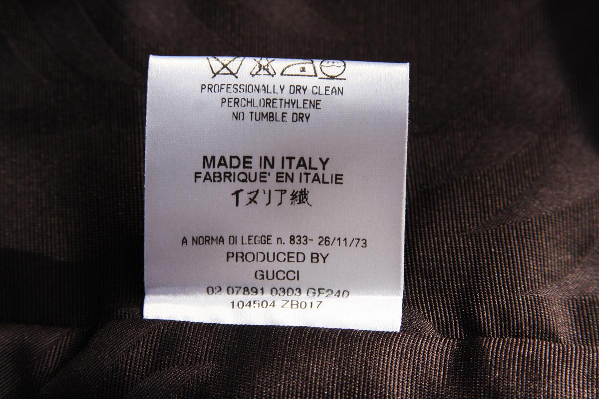 New Tom Ford for Gucci F/W 2002 Brown Silk Kimono Skirt Suit Obi Belt 42 - US 6 2
