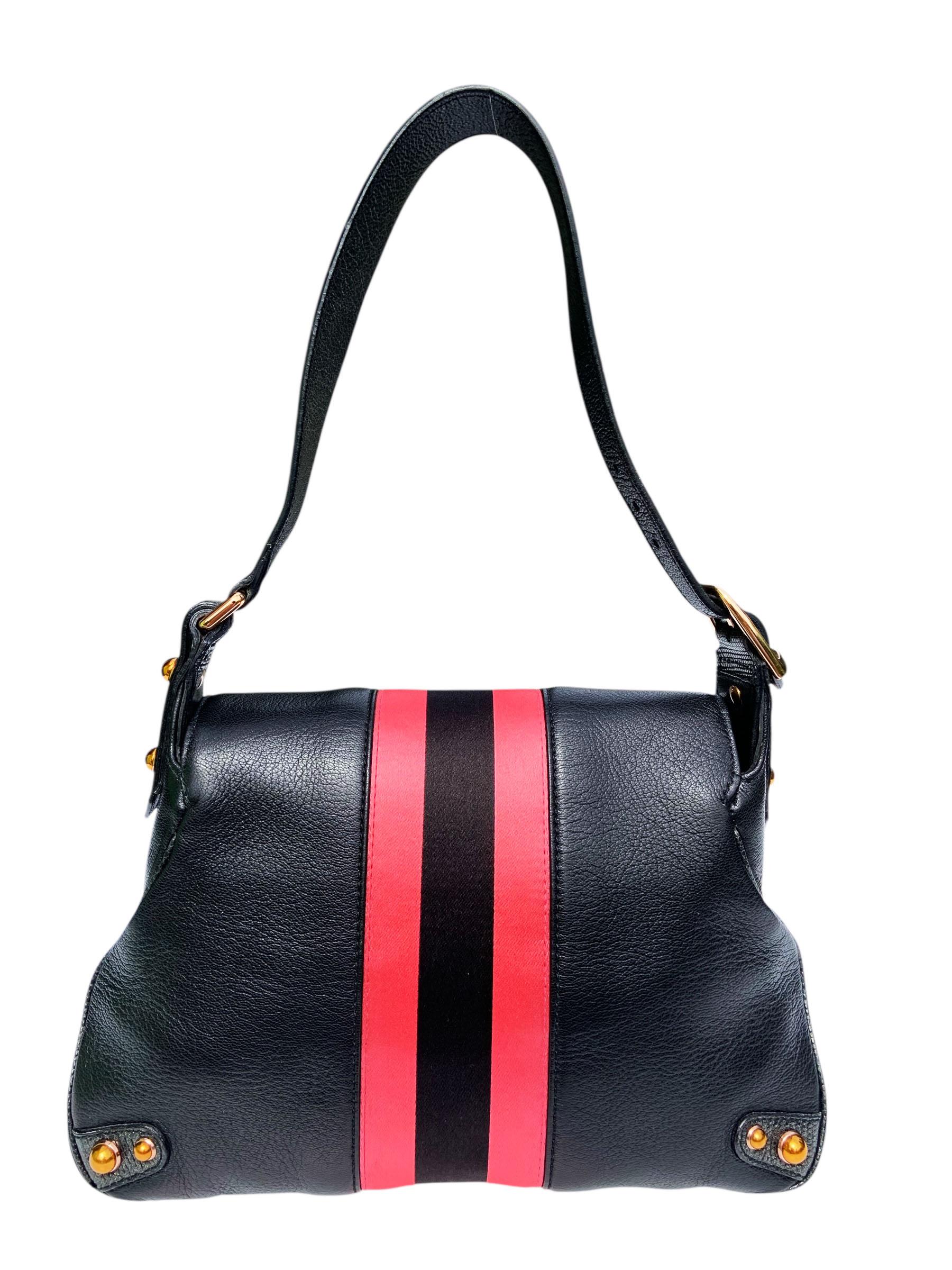 Black New Tom Ford for Gucci FW 2004 Leather Lizard Serpent Web Limited Edition Bag For Sale