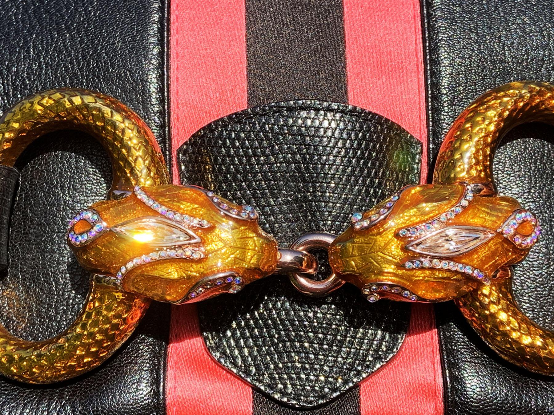 New Tom Ford for Gucci FW 2004 Leather Lizard Serpent Web Limited Edition Bag For Sale 4