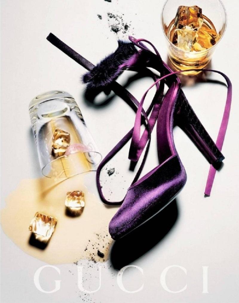 New Tom Ford for Gucci Purple Mink Trim Shoes Heels
AD Campaign Runway 