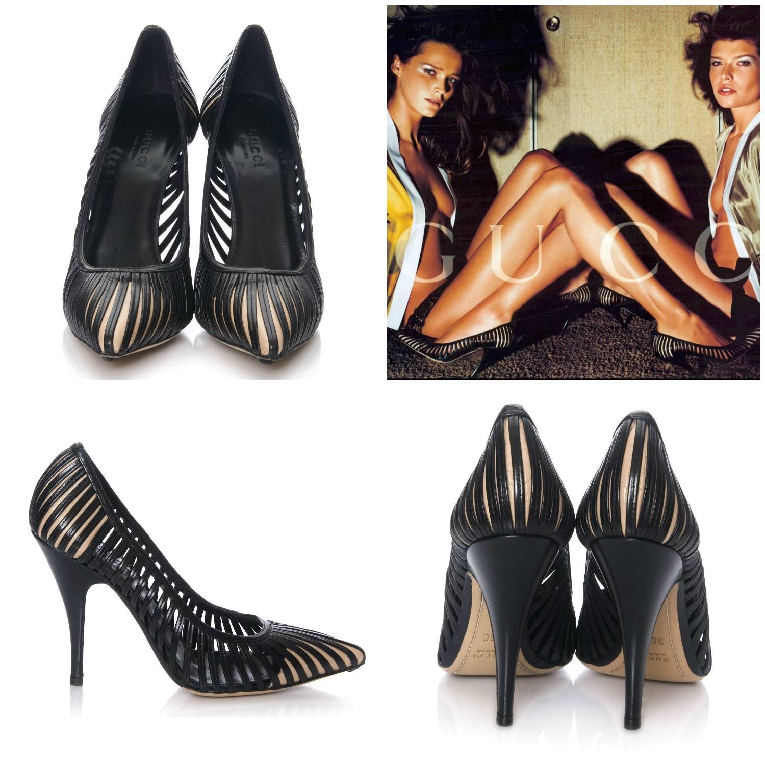 New Tom Ford for Gucci Kate Moss Cage Heels Pumps Rare Sz 8 Neuf - En vente à Ashburn, VA