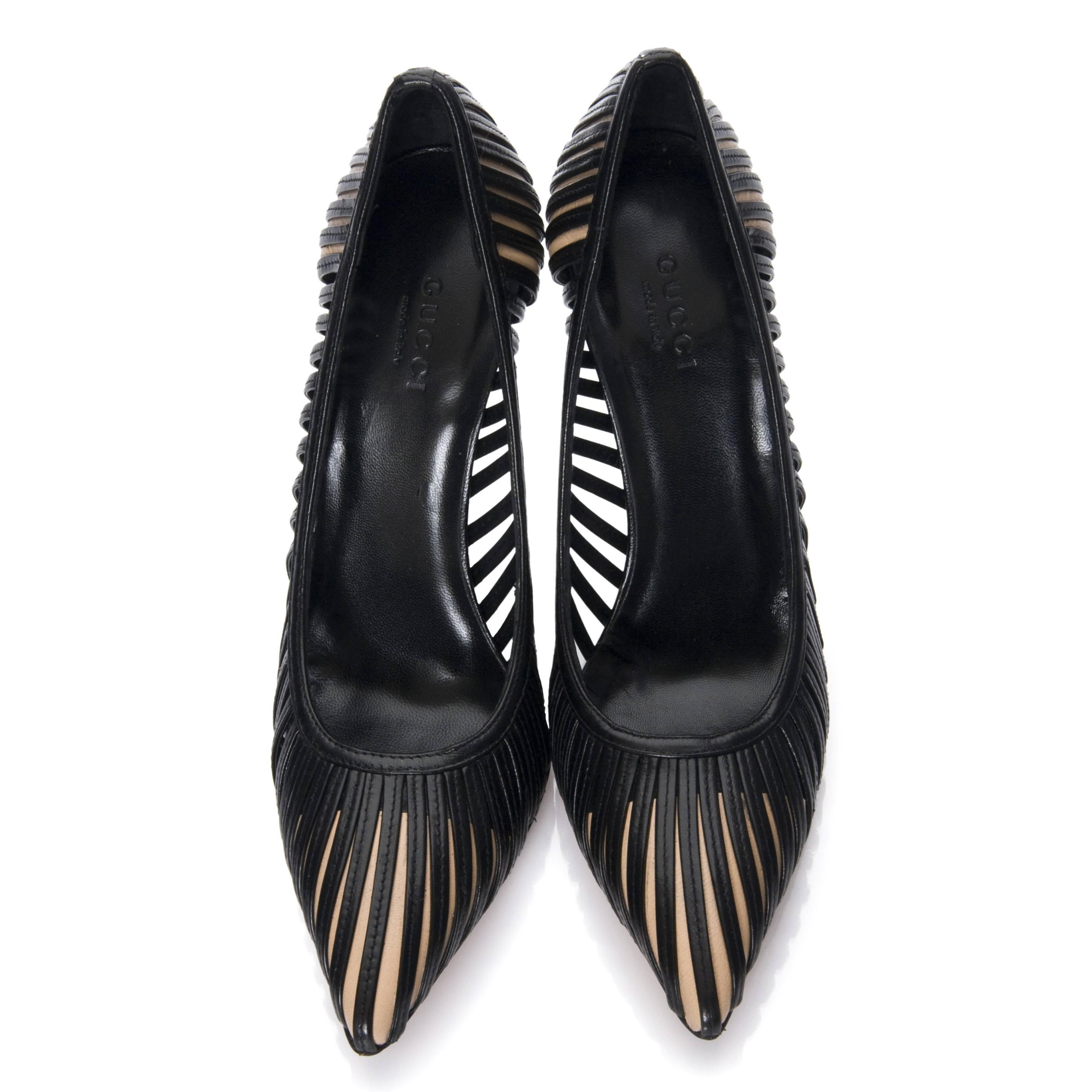 New Tom Ford for Gucci Kate Moss Cage Heels Pumps Rare Sz 8 en vente 1