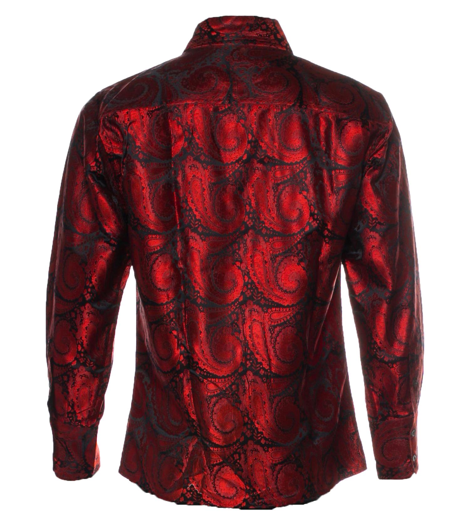 New and Rare Tom Ford for Gucci Men's Silk Button-Up Shirt
100% Silk, Diamond Red and Black Colors. 
Designer size - 42 / 16.5
Measurements: Length - 29 inches,  Sleeve - 25