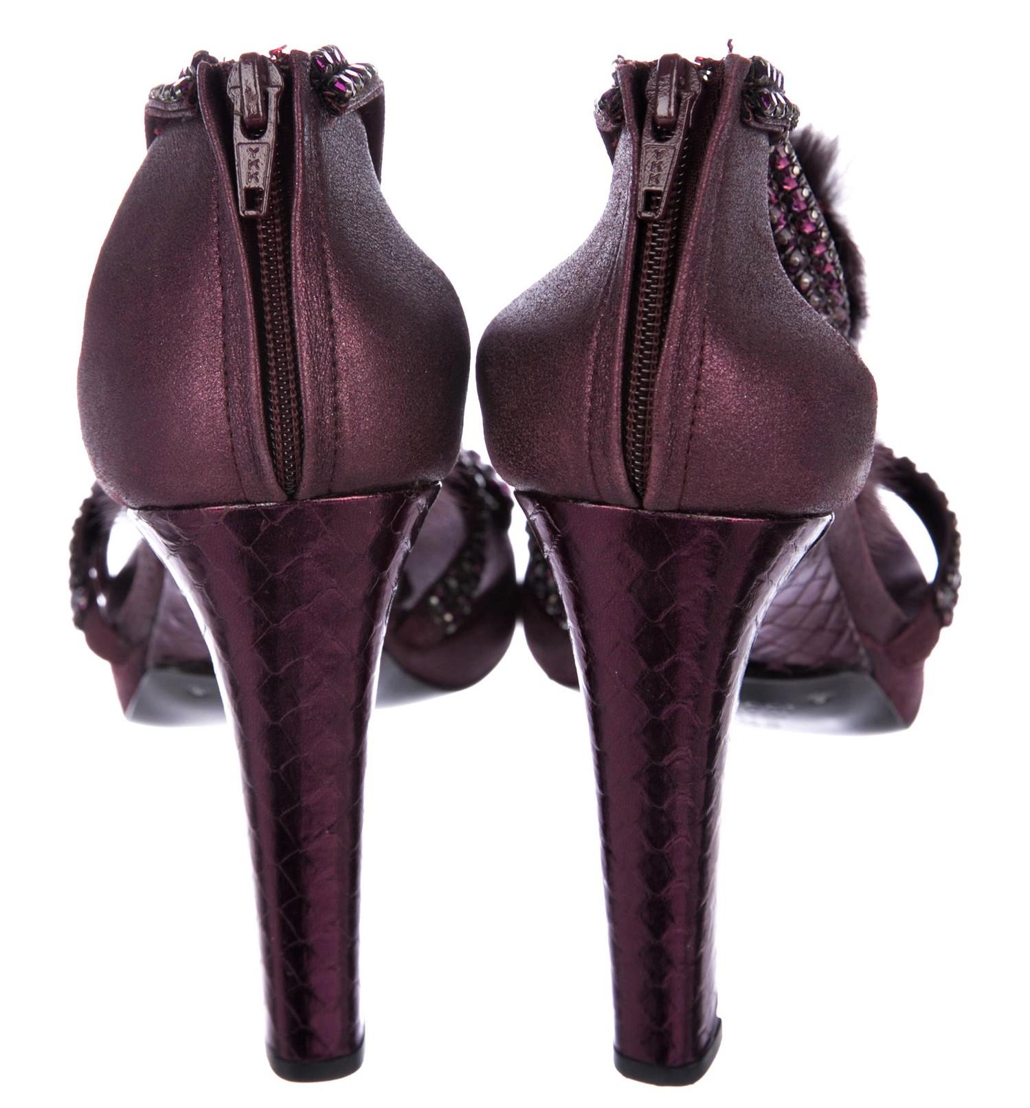 New Tom Ford For Gucci Mink Python Swarovski Final Collection Heels Sz 8.5 4