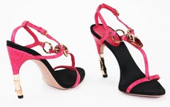 New Tom Ford for Gucci S/S 2004 Crocodile Jeweled Snake Head Bamboo Shoes US 8 B