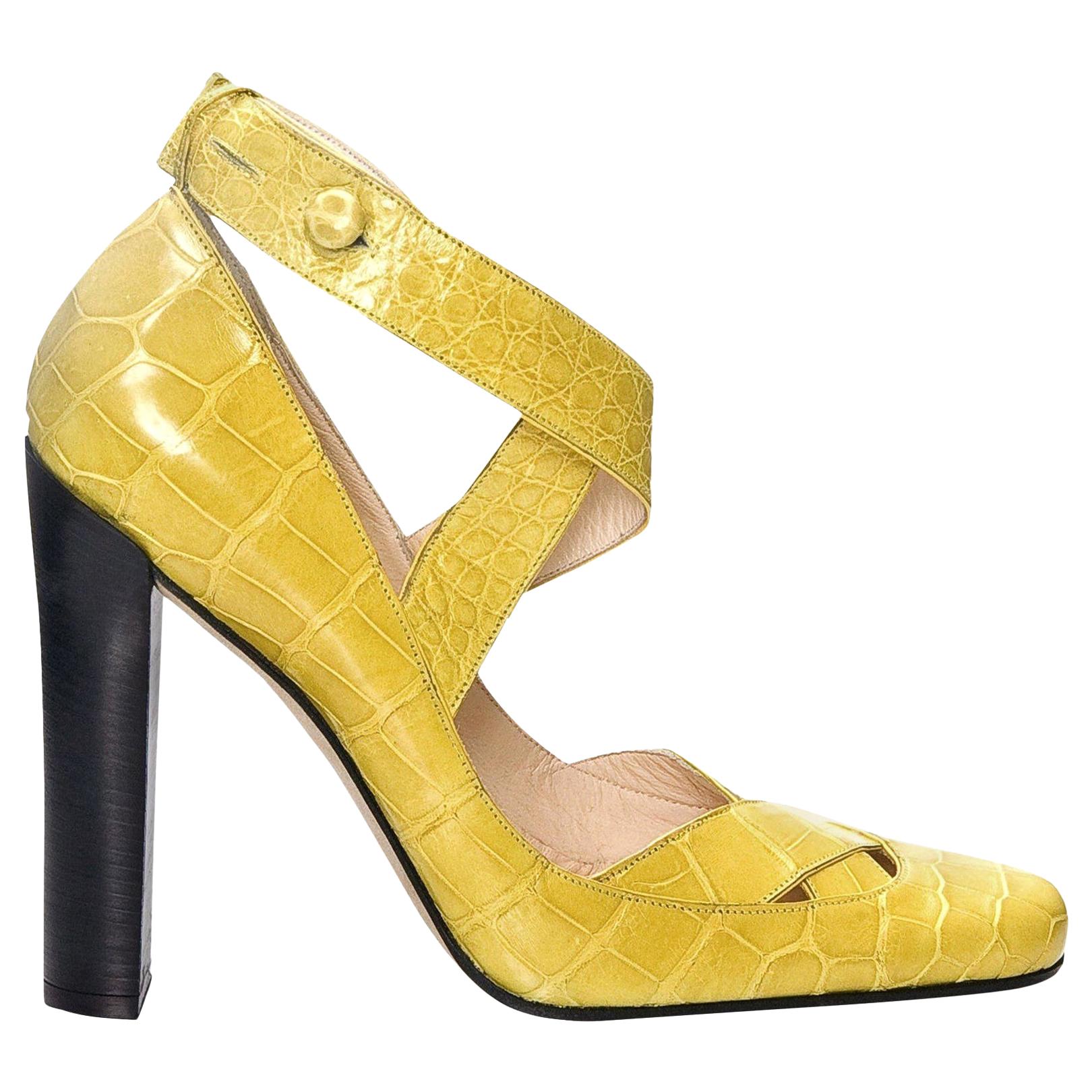 yellow gucci heels