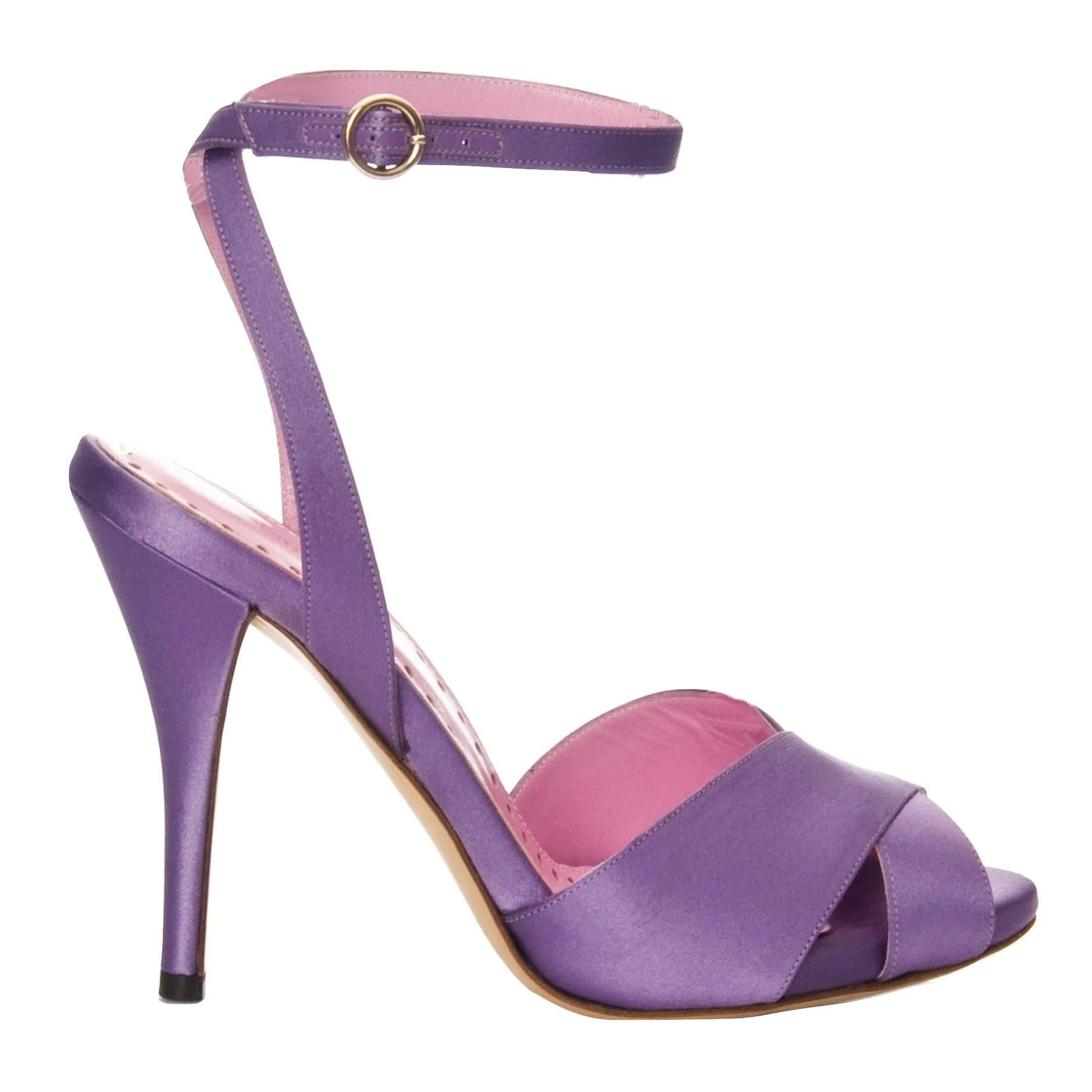 Women's New Tom Ford for YSL Yves Saint Laurent Final Collection Satin Heels Sz 38