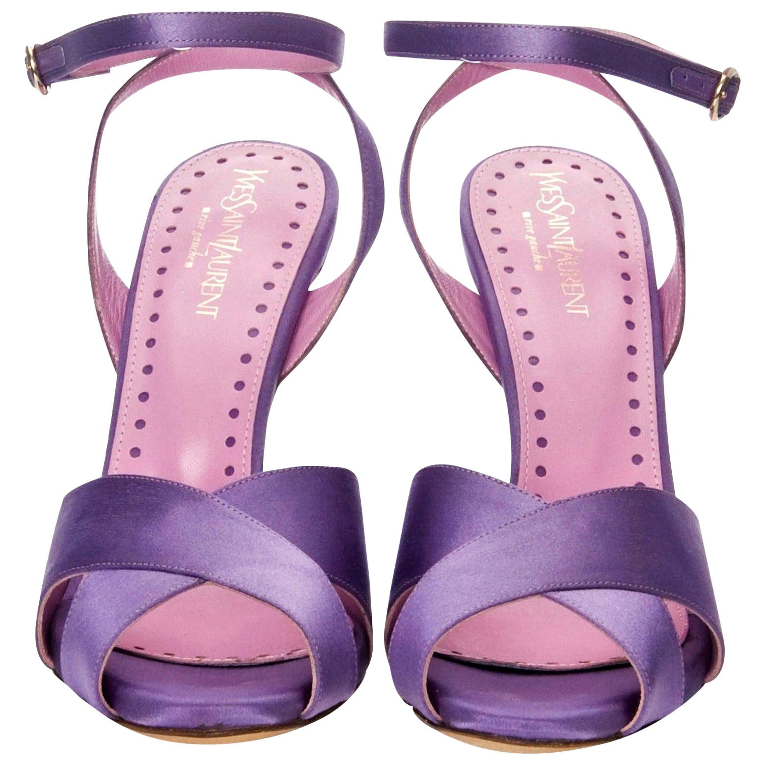New Tom Ford for YSL Yves Saint Laurent Final Collection Satin Heels Sz 38