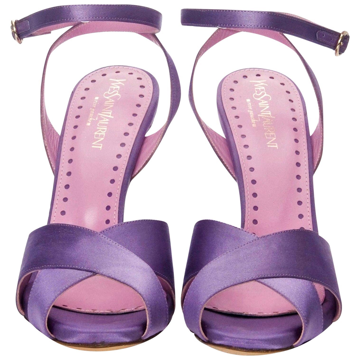 New Tom Ford for YSL Yves Saint Laurent Final Collection Satin Heels Sz 40.5
