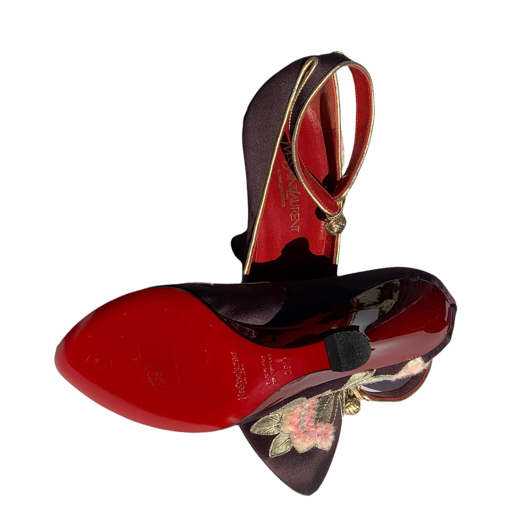New Tom Ford for Yves Saint Laurent F/W 2004 *Opium* Lotus Pumps Shoes 39.5  9.5 For Sale 3