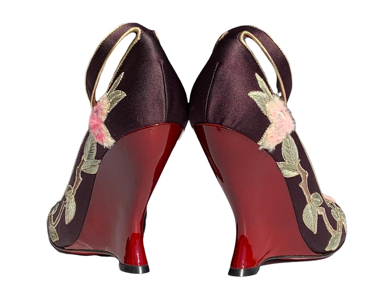 Women's New Tom Ford for Yves Saint Laurent F/W 2004 *Opium* Lotus Pumps Shoes 39.5  9.5 For Sale