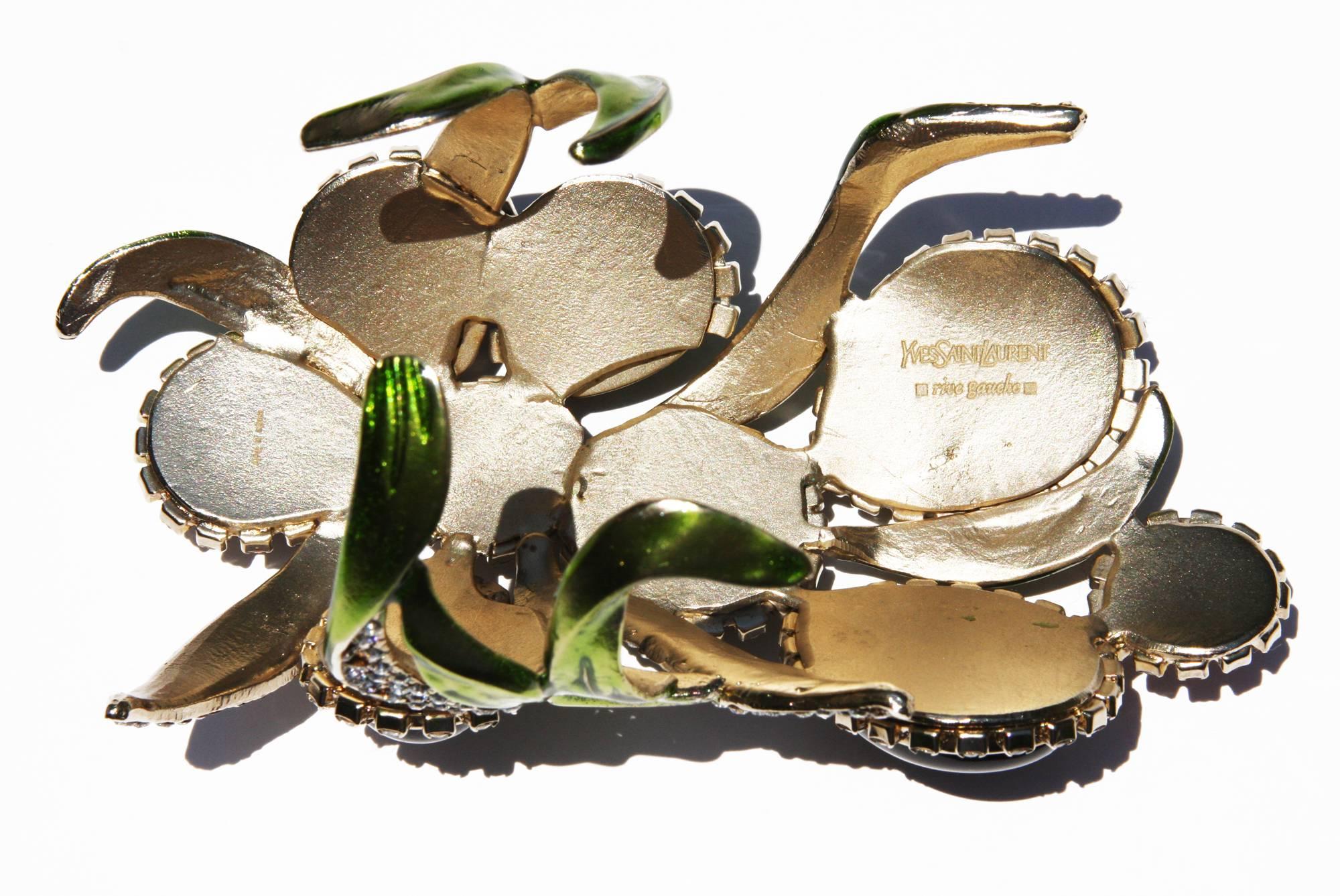 New Tom Ford for Yves Saint Laurent S/S 2004 Crystal Wide Bracelet and Clutch For Sale 2