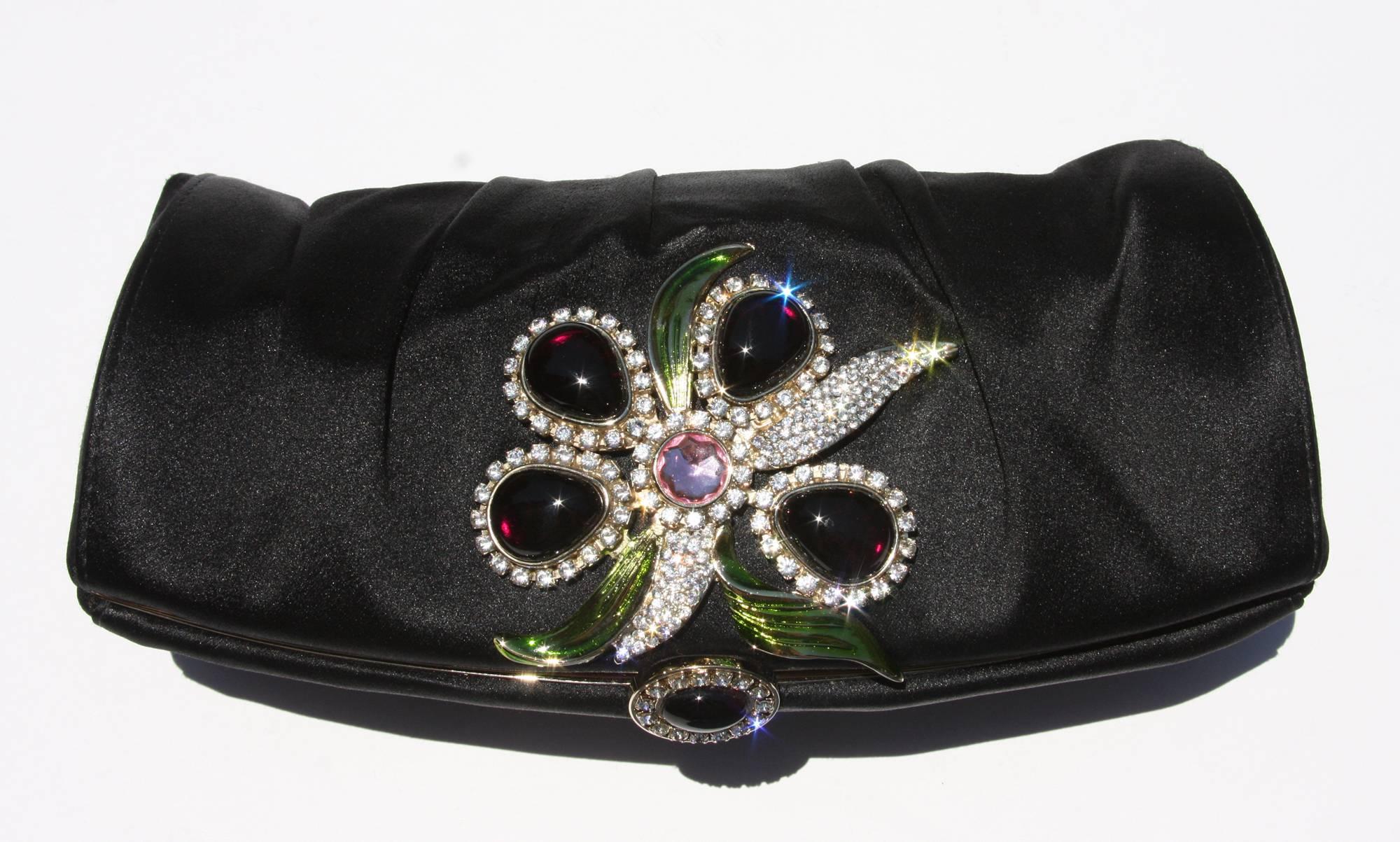 New Tom Ford for Yves Saint Laurent S/S 2004 Crystal Wide Bracelet and Clutch For Sale 3