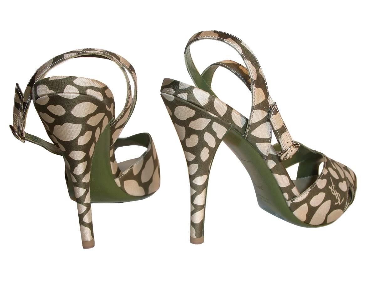 Women's New Rare Yves Saint Laurent New YSL Eva Lips Heels Sz 38.5