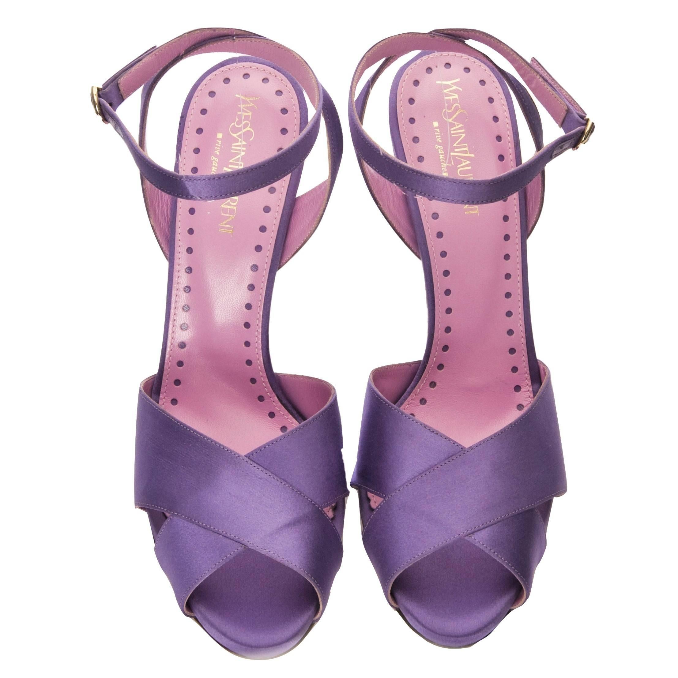 Women's New Tom Ford for Yves Saint Laurent YSL Final Collection Satin Heels Sz 38.5