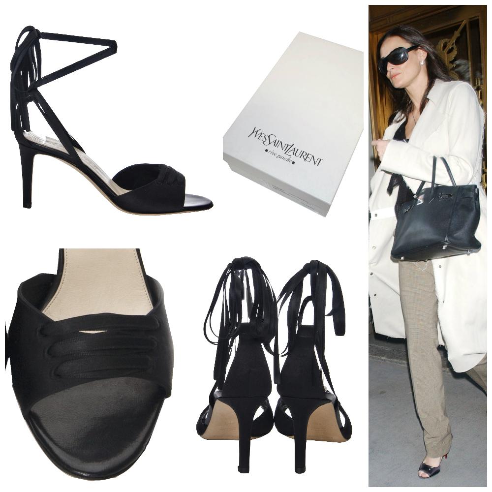 Black New Tom Ford for Yves Saint Laurent YSL Heels Sz 36.5