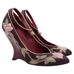 New Tom Ford for Yves Saint Laurent YSL Lotus Heels Final Collection 2004 Sz 36