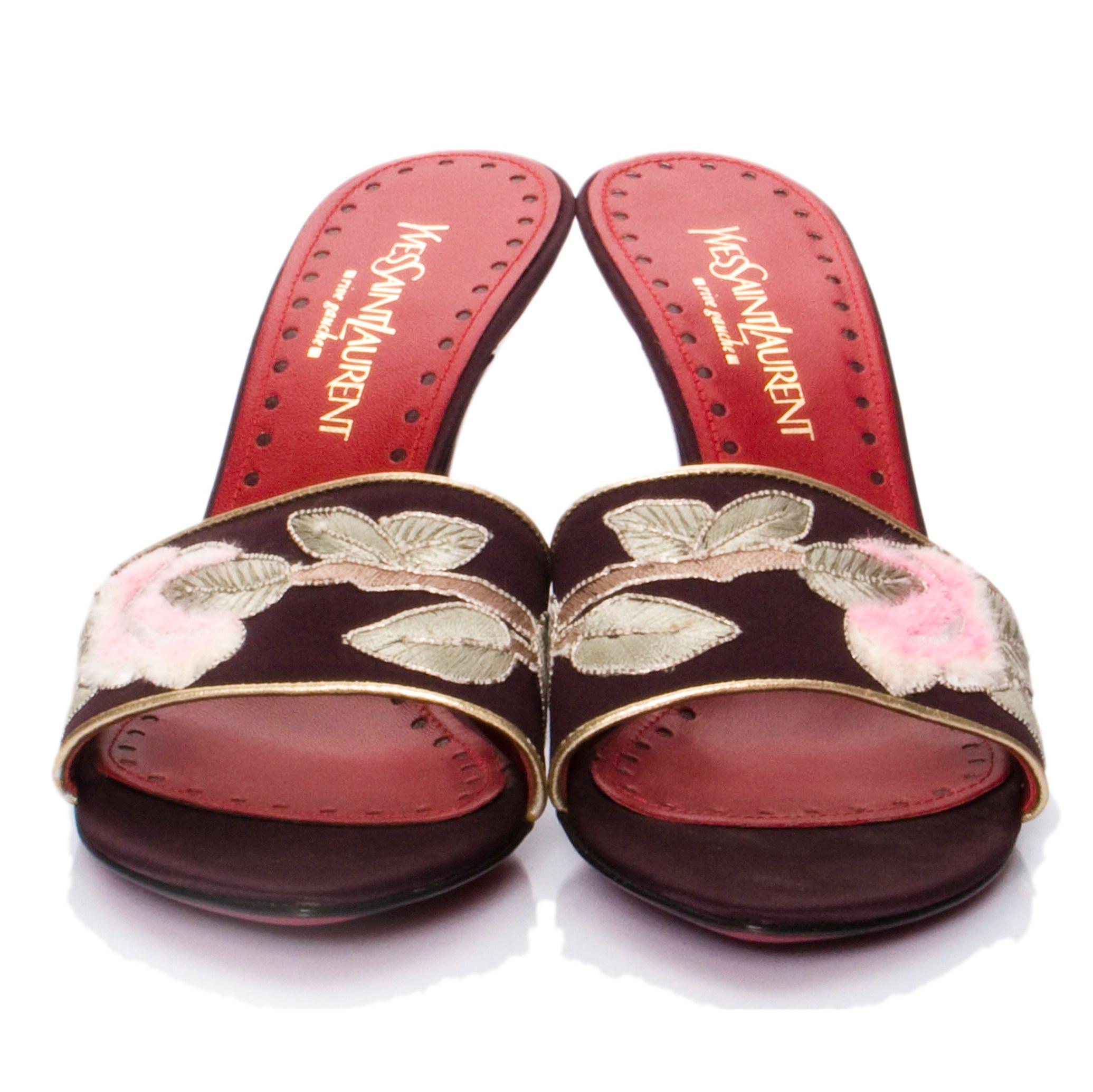 Tom Ford pour Yves Saint Laurent YSL Talons Lotus Collection finale 2004 Taille 37 6