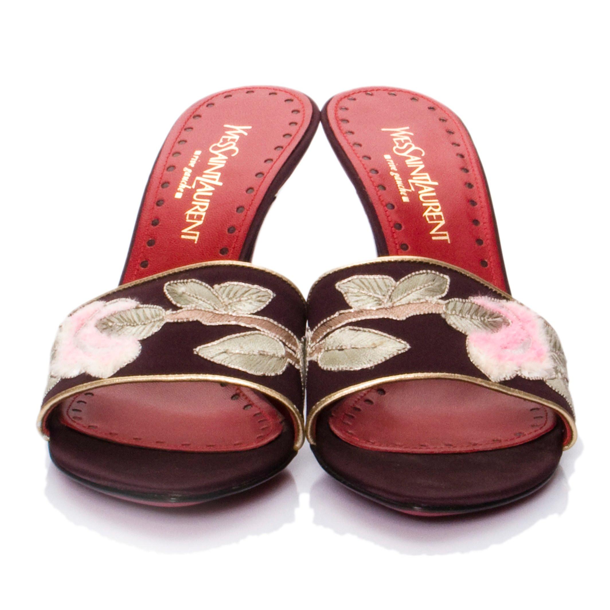  Tom Ford pour Yves Saint Laurent YSL Talons Lotus Collection finale 2004 Taille 37 Pour femmes 