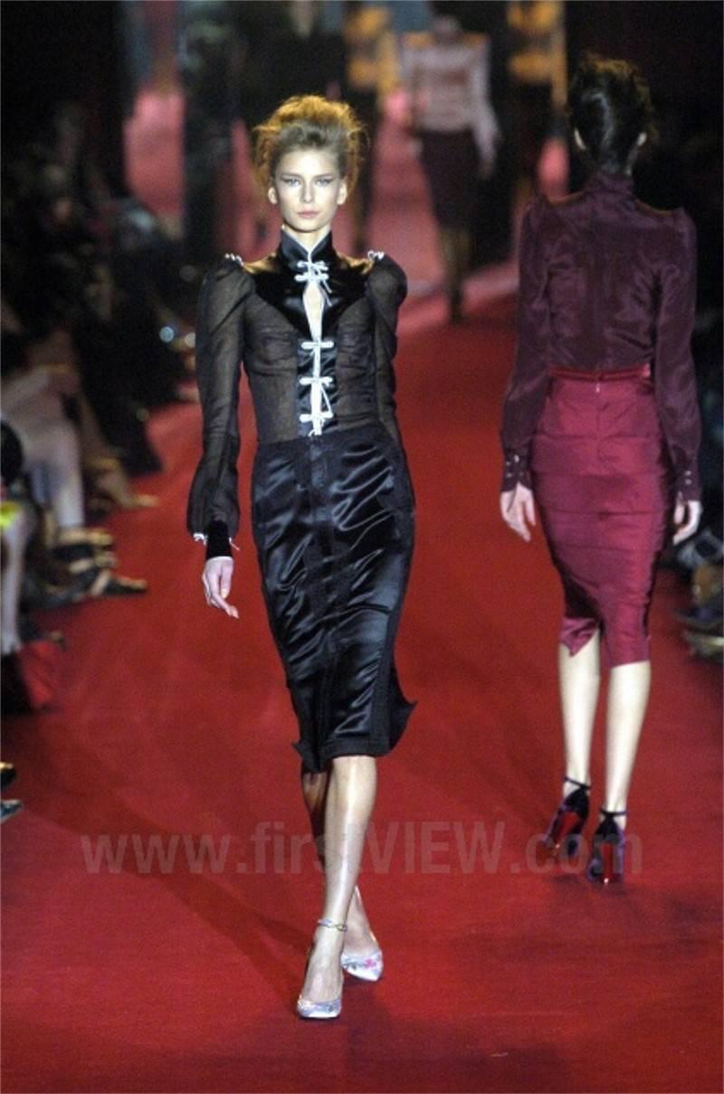 New Tom Ford for Yves Saint Laurent YSL Lotus Heels Final Collection 2004 Sz 38 For Sale 7