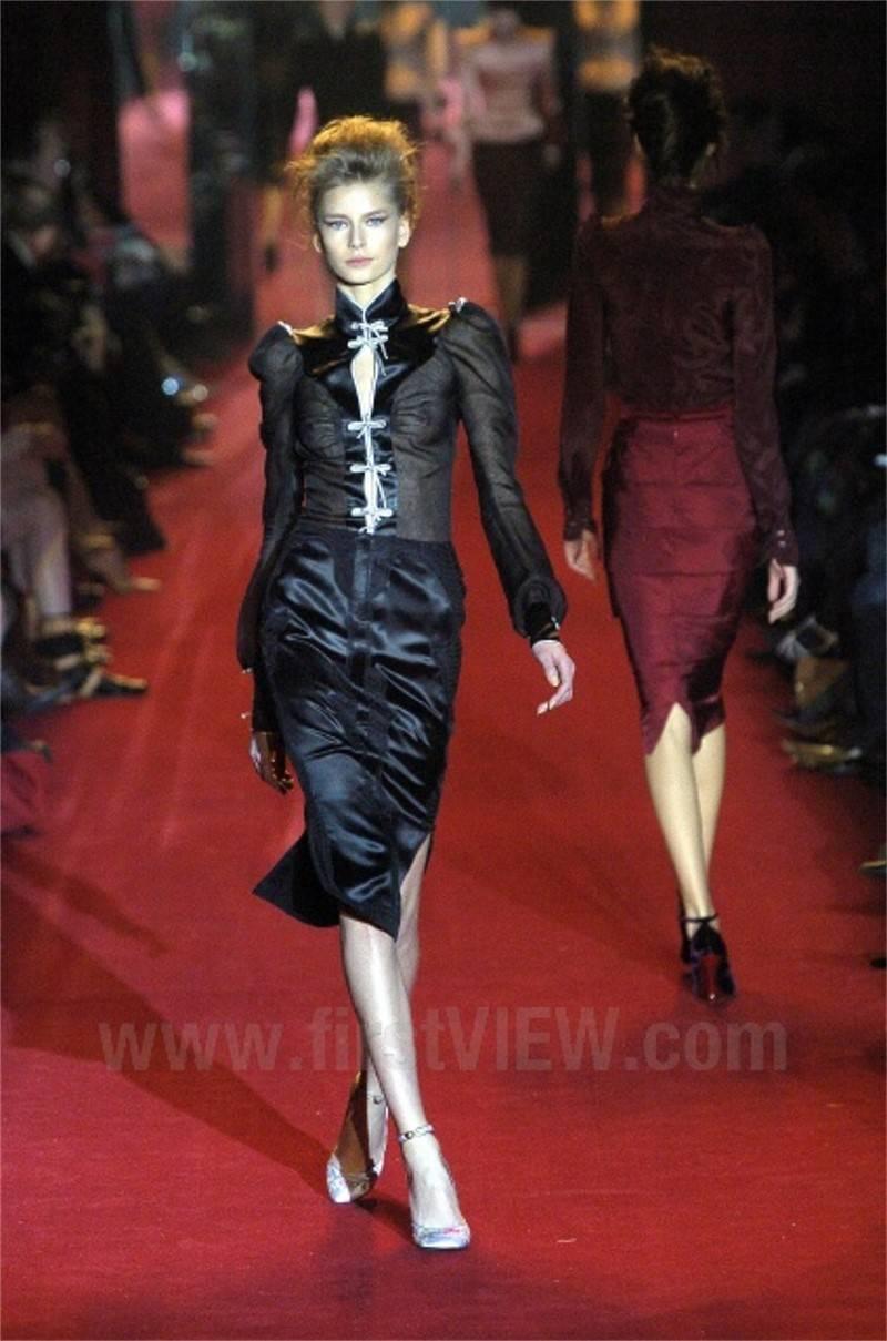 New Tom Ford for Yves Saint Laurent YSL Lotus Heels Final Collection 2004 Sz 38 For Sale 8