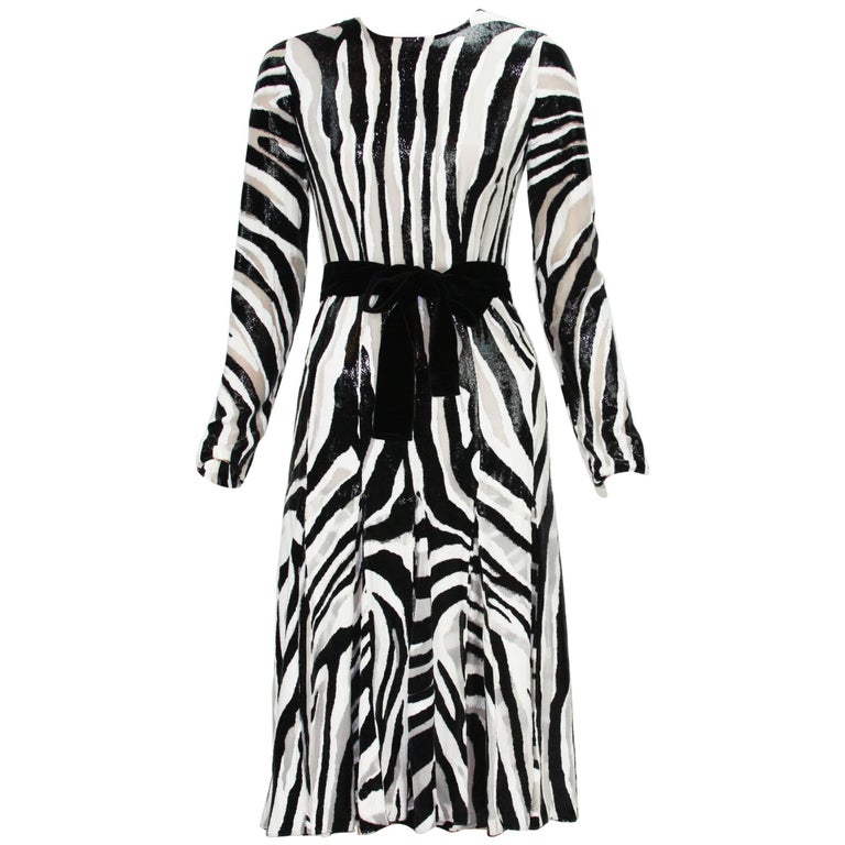 black and white zebra print dress Black & Gold Beaded Lola Gatsby Dress main image 0