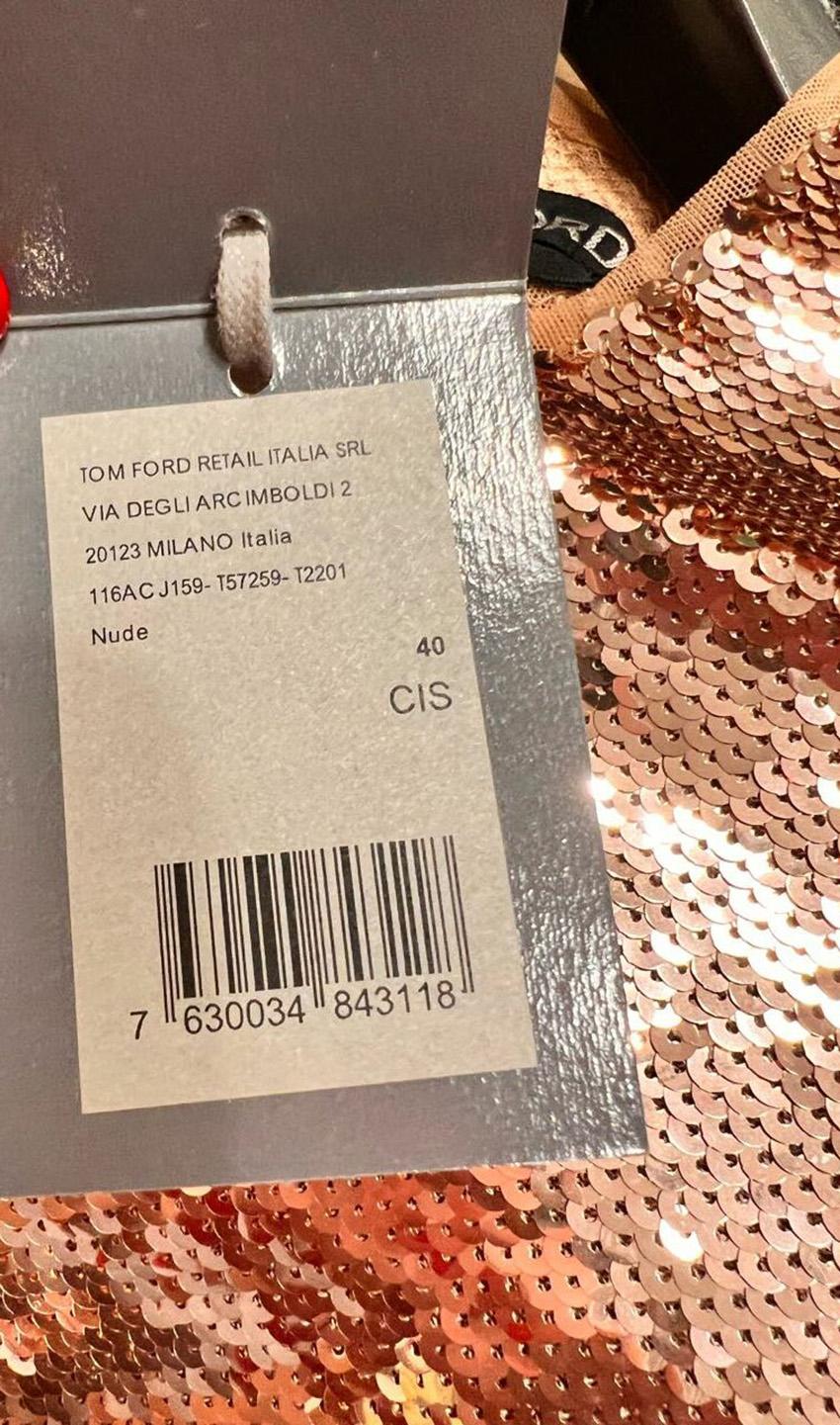 tom ford rose gold sequin dress