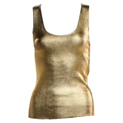 &New canotta da passerella Tom Ford Heavy Weight Metallic Gold