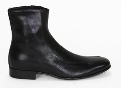New Tom Ford Men's Black Kid Goat Leather Ankle Dress Boots size 9