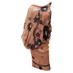 Tom Ford - Robe à oreilles asymétrique ornée de fleurs de cerisier et de haut It. 38, état neuf