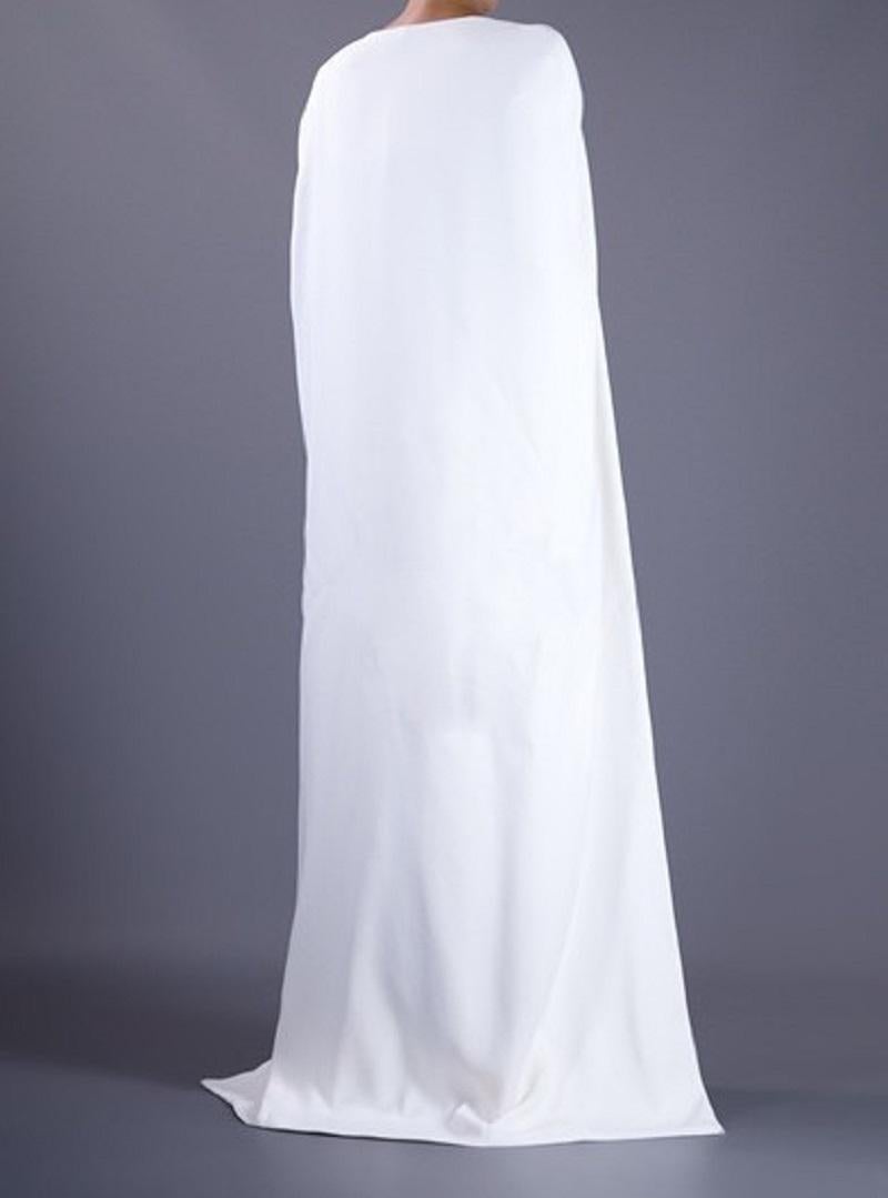 New Tom Ford Off-White Silk Cape Dress Gown Gwyneth Paltrow wore to Oscar It. 40 3