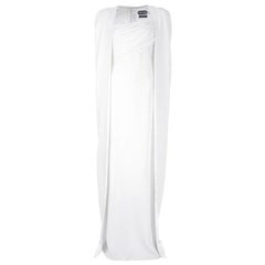New Tom Ford Off-White Silk Cape Dress Gown Gwyneth Paltrow wore to Oscar It. 40