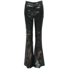 New Tom Ford S/S 2015 Collection Women's Holographic Stretch Pants Jeans It. 40