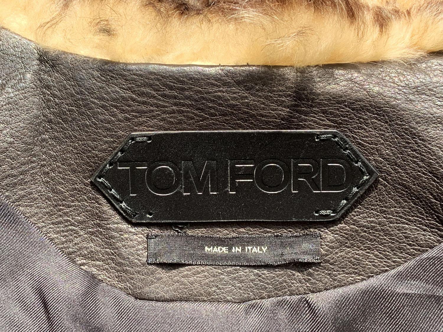 New Tom Ford Several Fur Combination Oversize Collar Multi Color Long Coat  For Sale 5