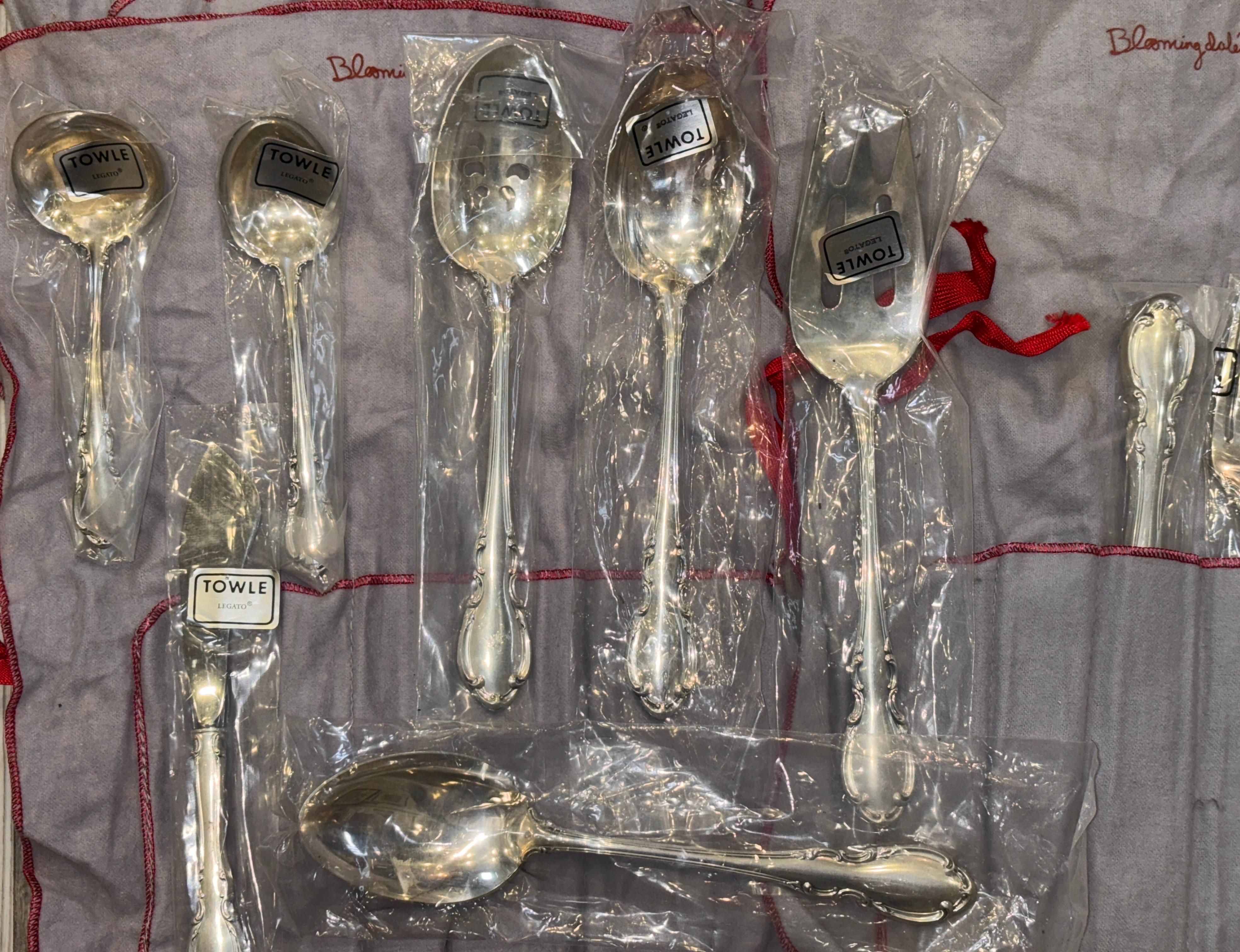 NEW Towle Sterling Set Pattern Legato/57 pezzi in vendita 6