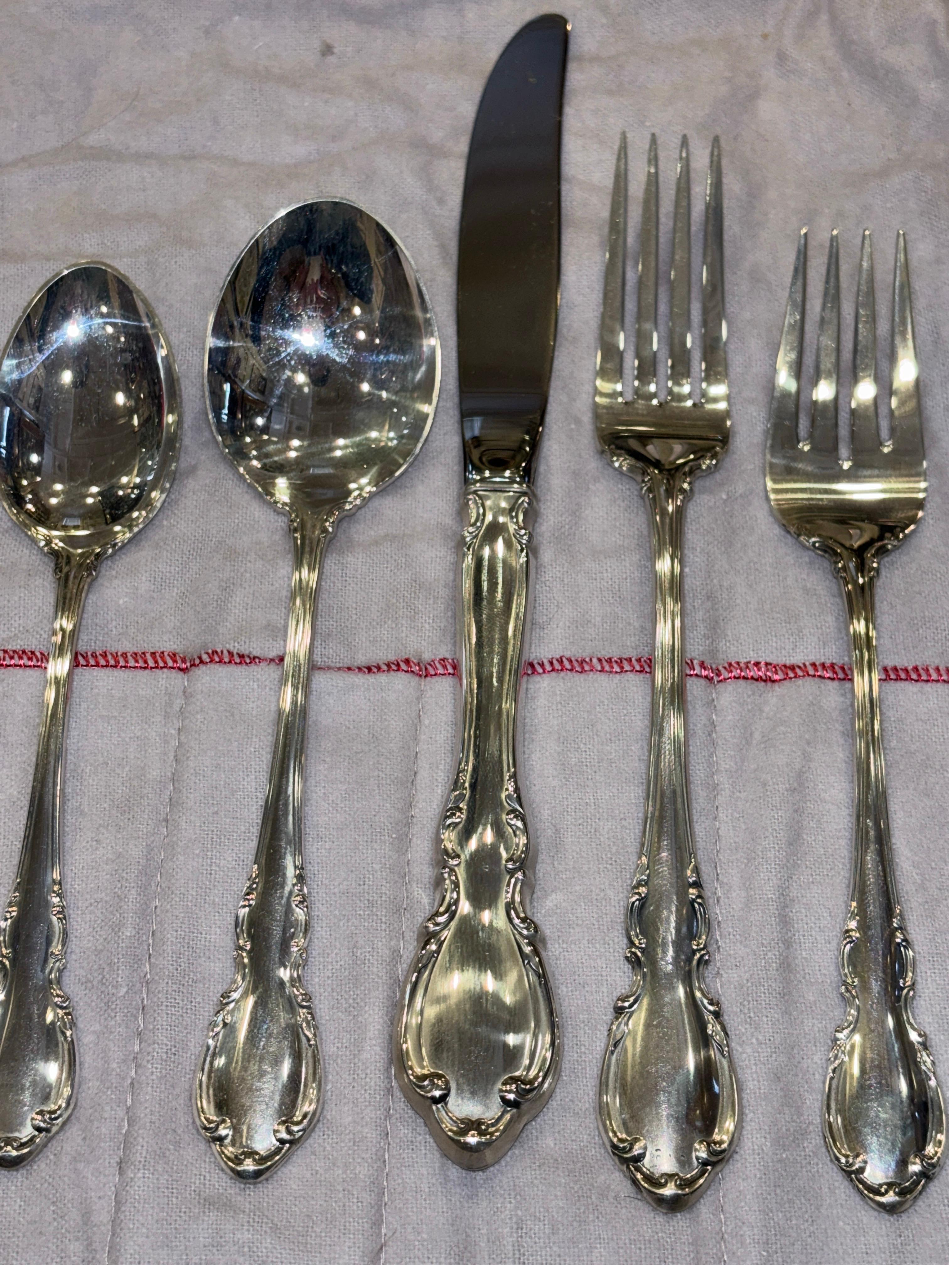 NEW Towle Sterling Set Pattern Legato/57 pezzi in vendita 15