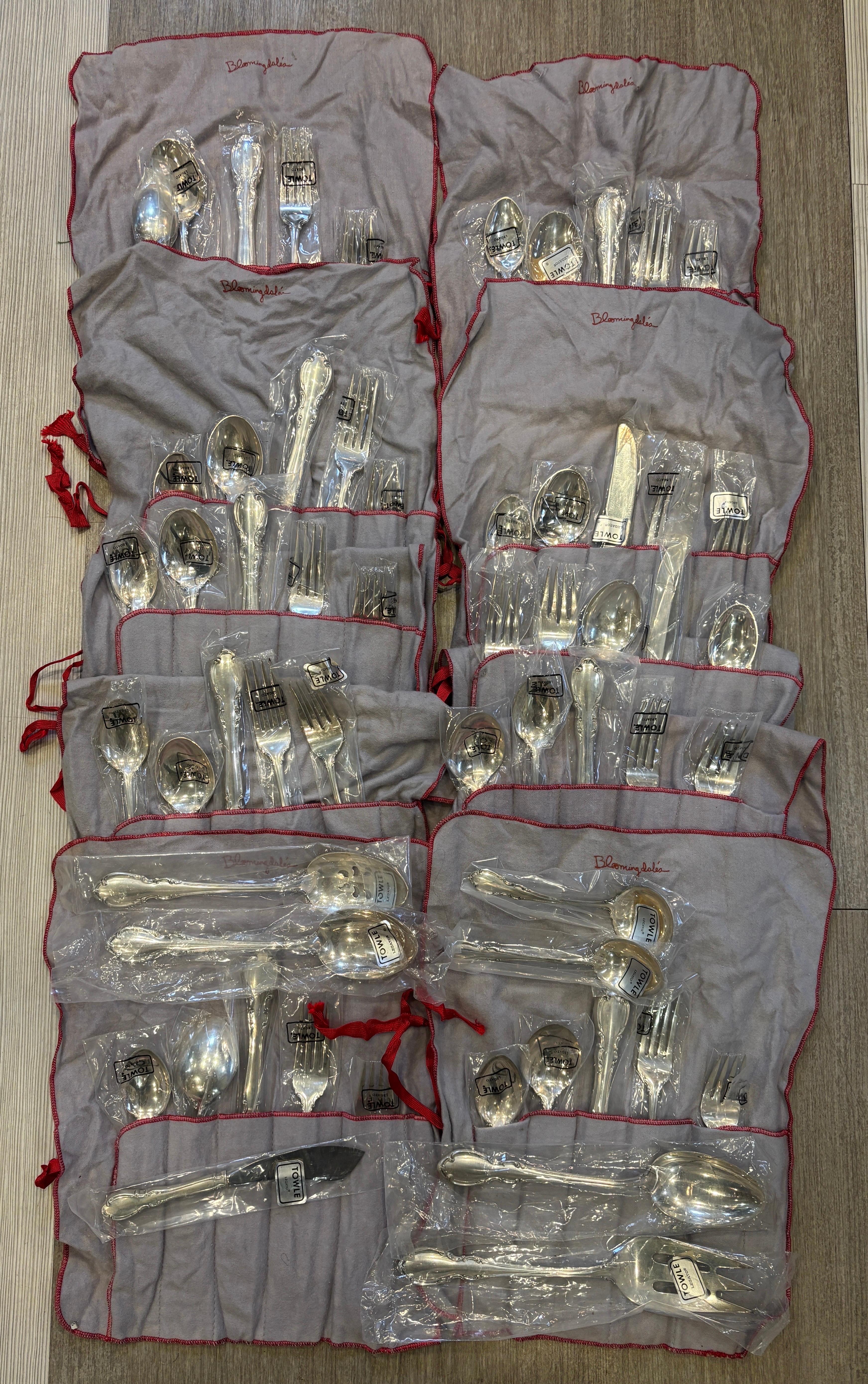 NEW Towle Sterling Set Pattern Legato/57 pezzi in vendita 3
