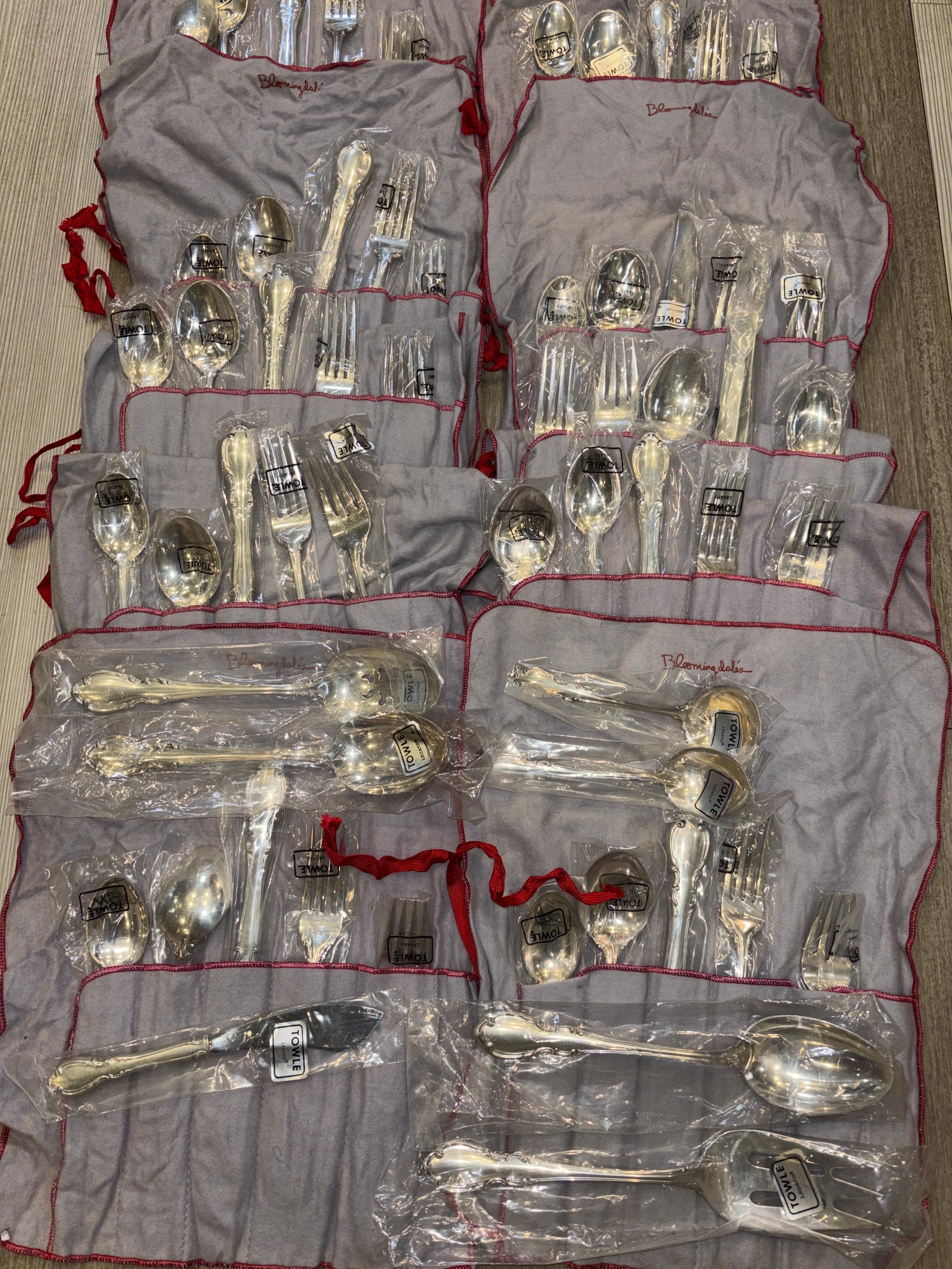 NEW Towle Sterling Set Pattern Legato/57 pezzi in vendita 4