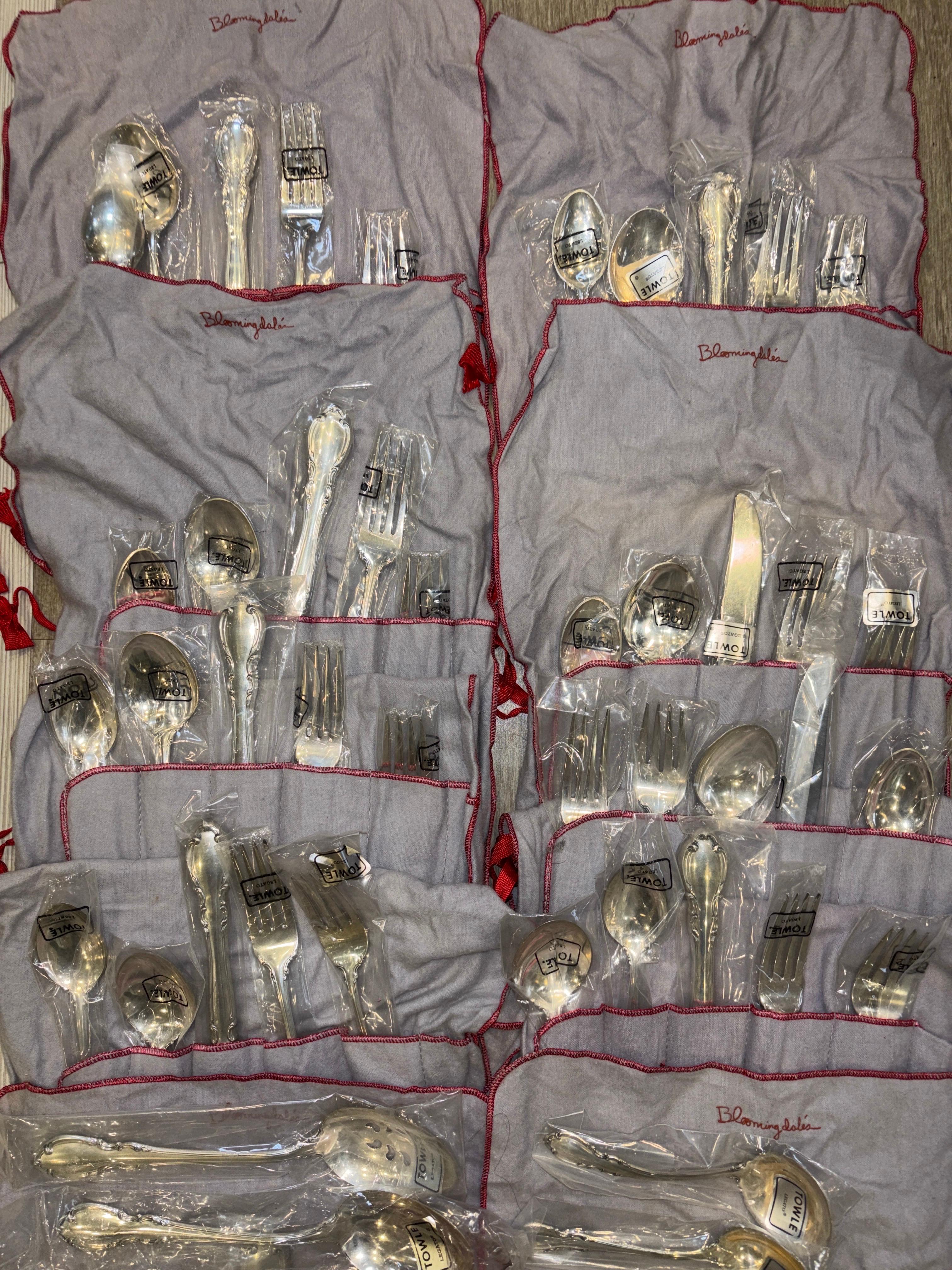 NEW Towle Sterling Set Pattern Legato/57 pezzi in vendita 5