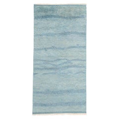 Nouveau tapis marocain Tranquil Tides bleu ciel, 04'00 x 08'02