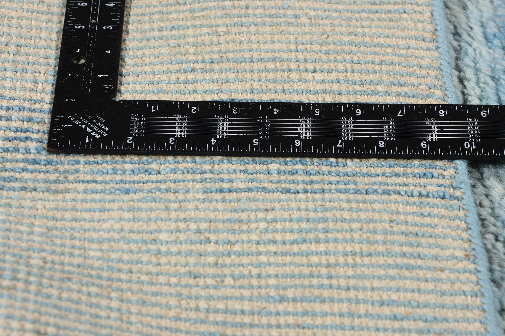 New Tranquil Tides Tappeto marocchino moderno blu cielo, 04'01 x 07'11 In condizioni Nuovo in vendita a Dallas, TX