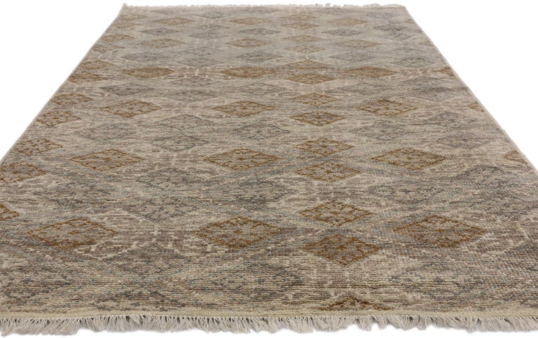 New Transitional Area Rug with Artisan Style and Geometric Pattern For ...