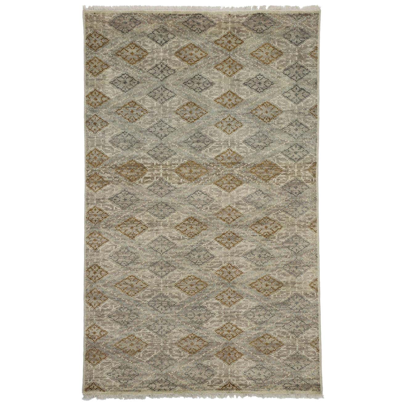 New Transitional Area Rug with Artisan Style and Geometric Pattern For ...