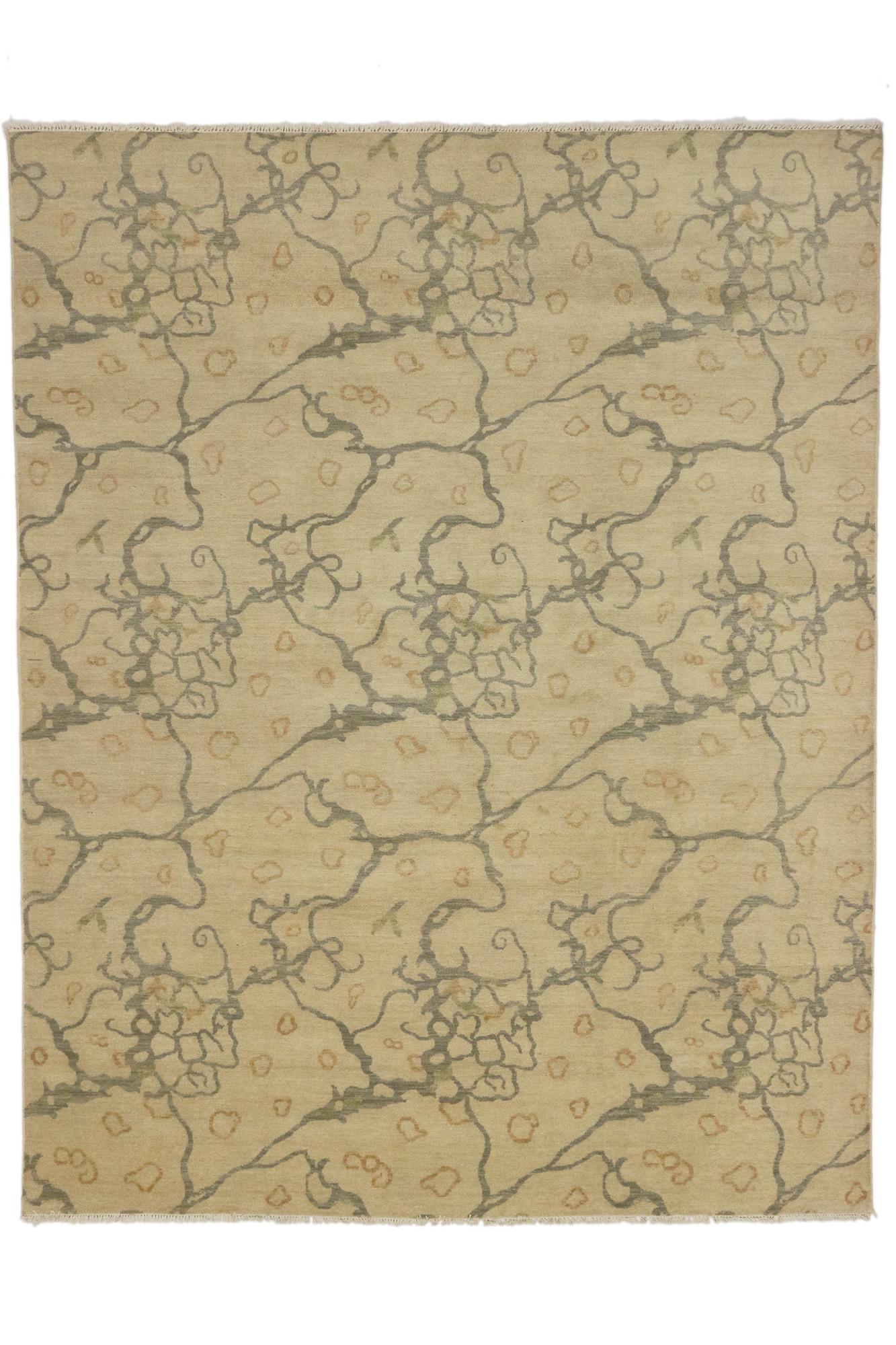 New Transitional Area Rug mit Contemporary Abstract Style und Biophilic Design im Angebot 1