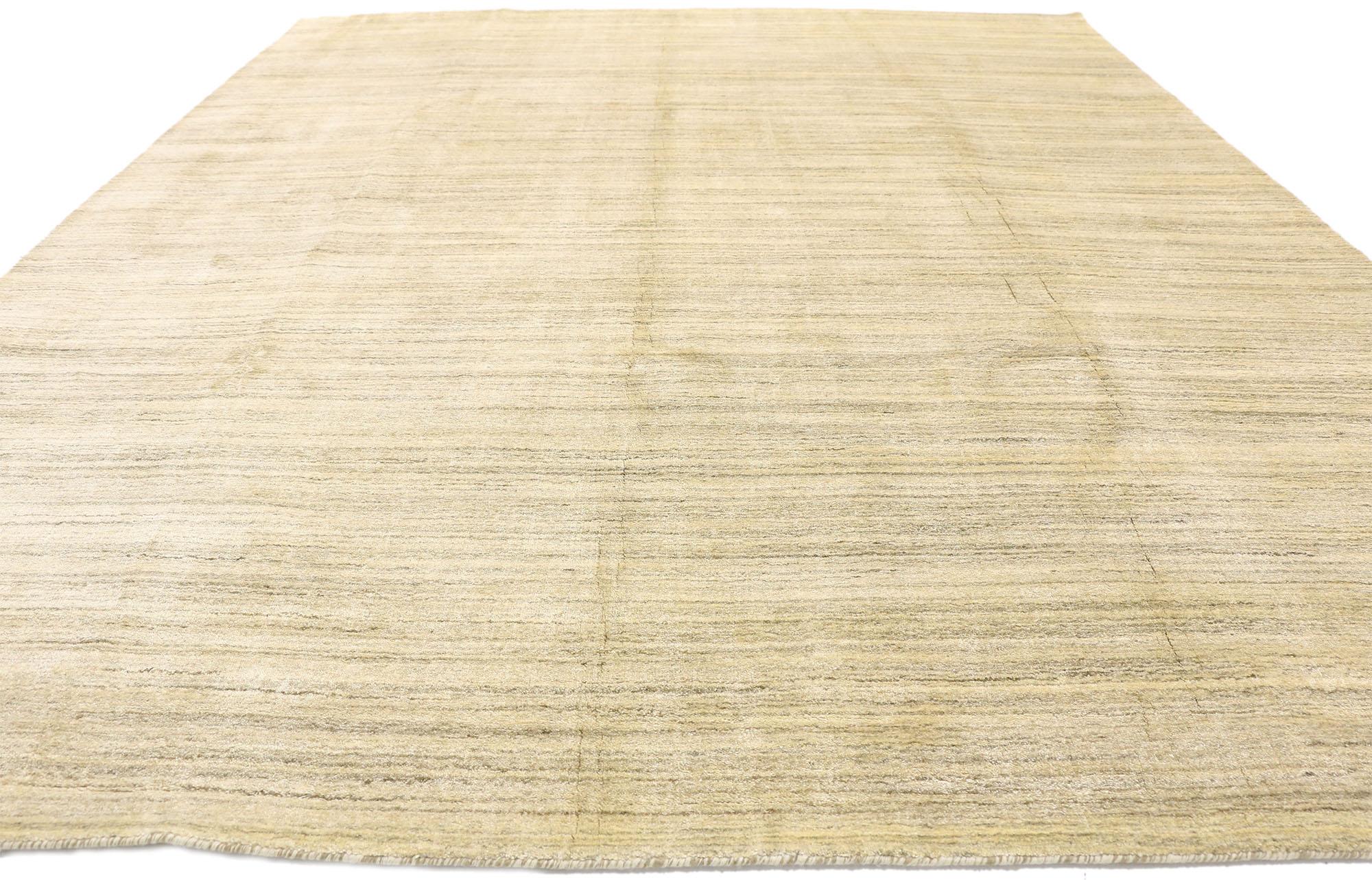 Minimalist New Transitional Area Rug with Cozy, Hygge Vibes and Warm Amish-Shaker Style For Sale