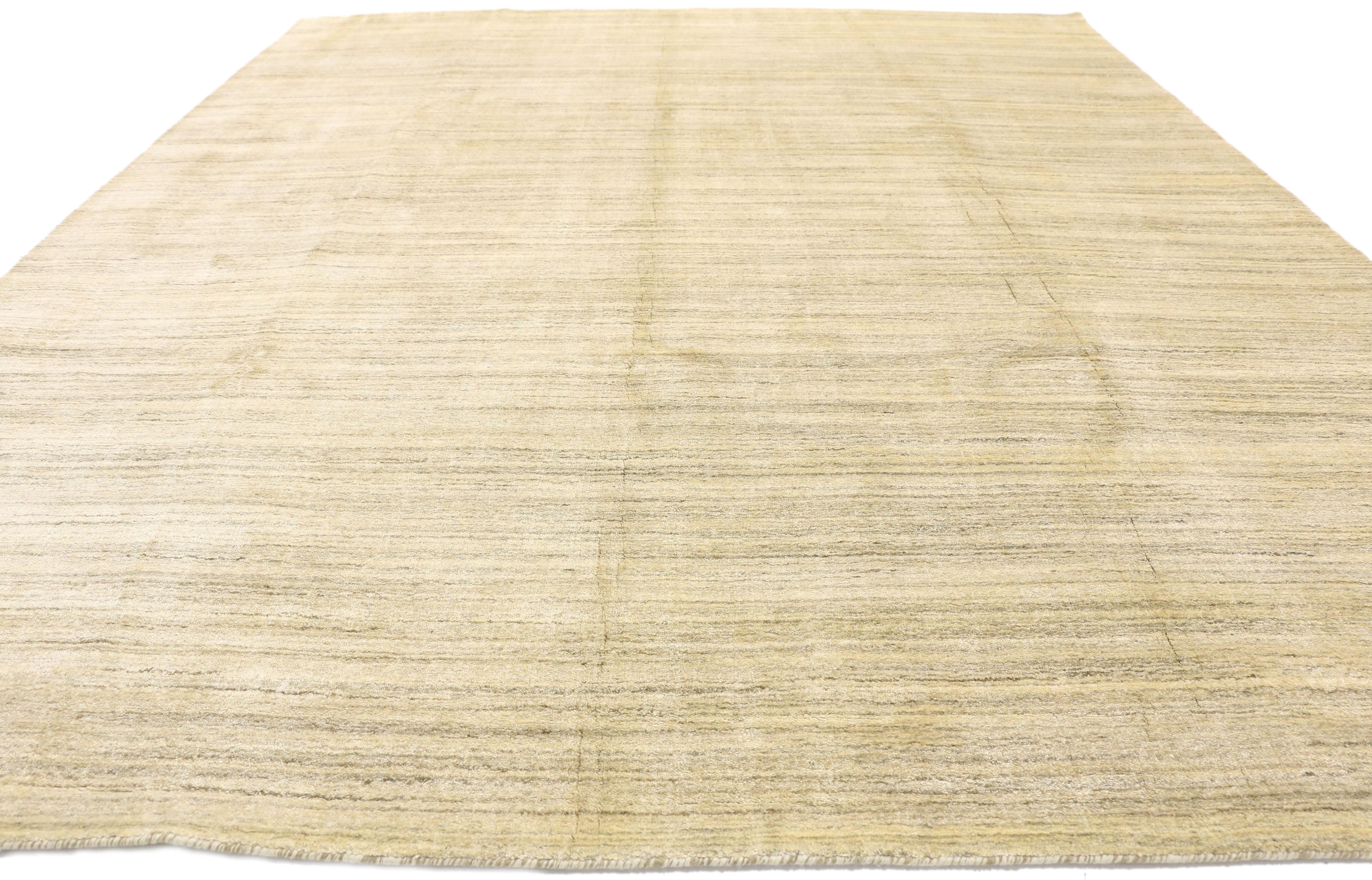 Minimaliste Nouveau tapis de zone transitionnel avec des vibrations chaleureuses et accueillantes de style châle amish en vente