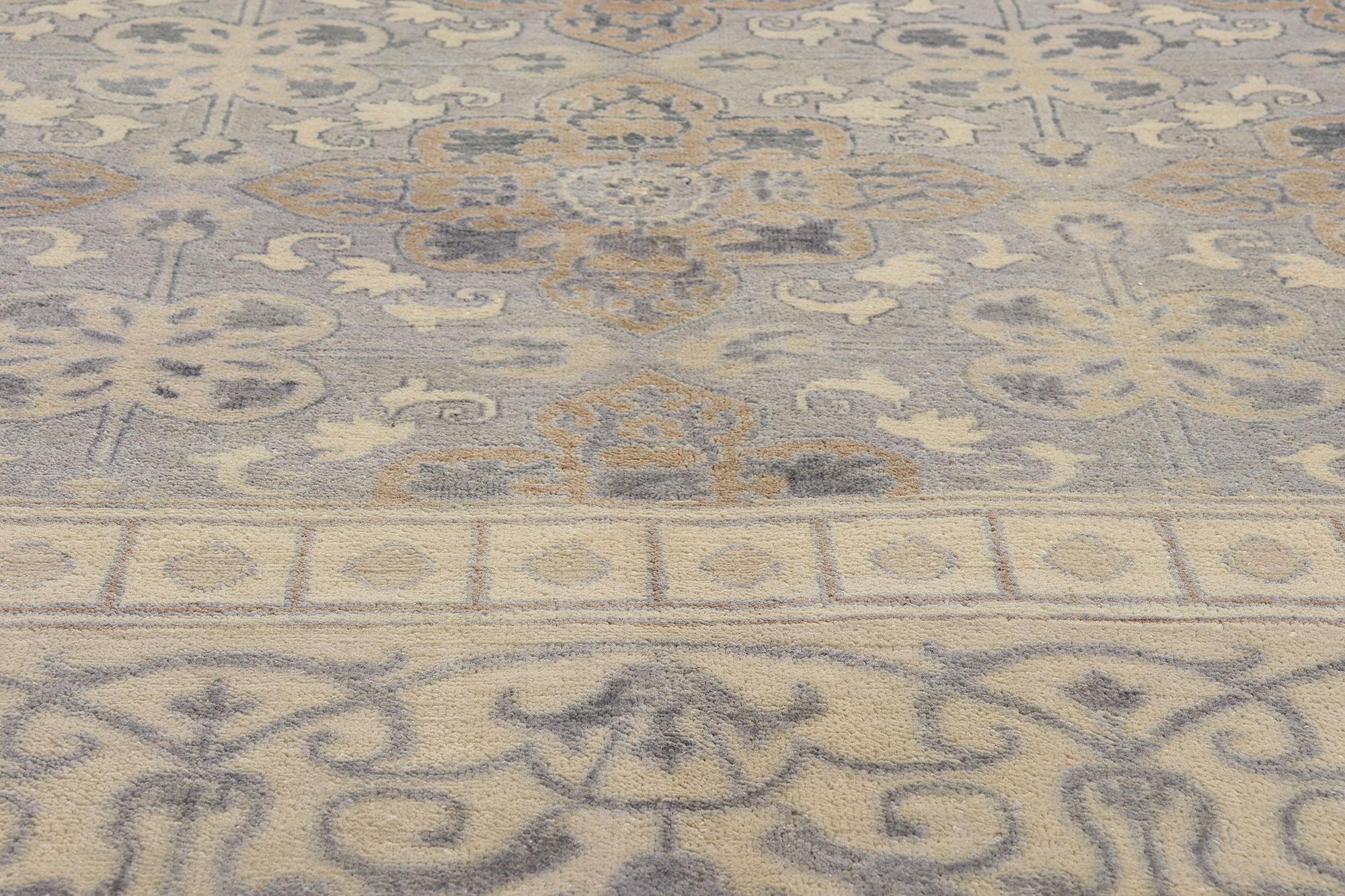 Nueva Alfombra de Área Transicional con Motivo Khotan y Estilo Neoclásico Modernista en Nuevo estado para la venta en Dallas, TX