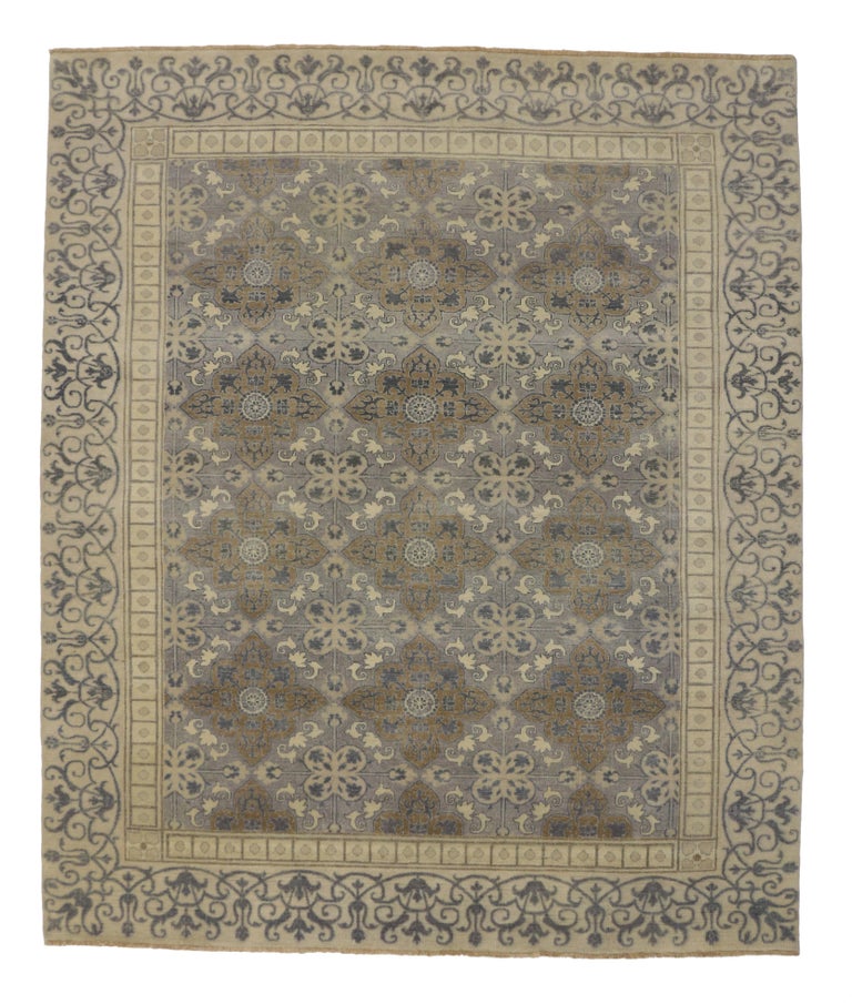 New Transitional Area Rug with Khotan Pattern and Modernist Neoclassic ...